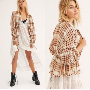 NWOT We The Free Pacific Dawn Plaid Top